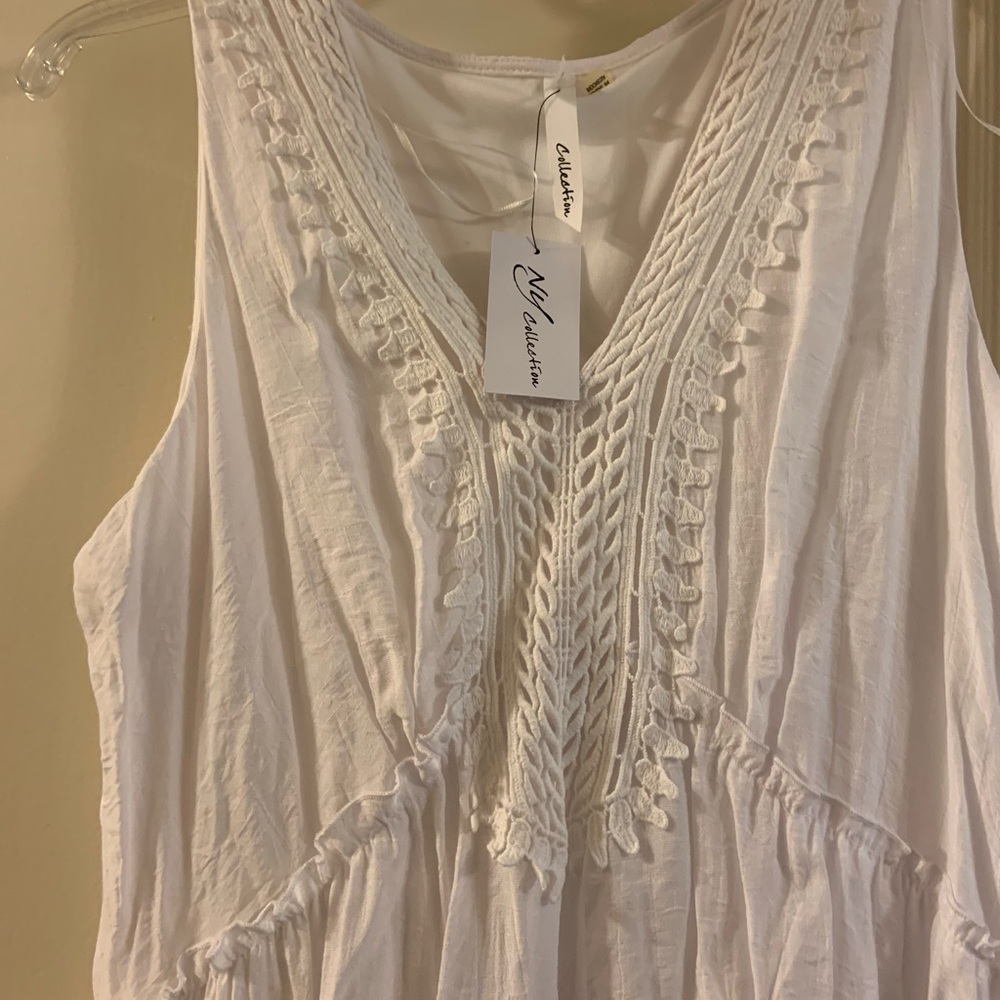 White sleeves dress